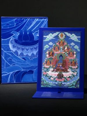 Twin packs:Medicine Buddhas Thangka (Desk version). 双包装:药师七佛唐卡(桌面式)